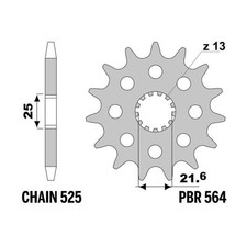 Sprocket PBR Z15 teeth step 525 Suzuki GSXR600K 2001-2005