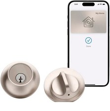 Level Lock Deadbolt Smart Lock - Satin Nickel - Worlds Smallest Smart C-F12U