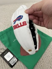 Buffalo Bills Lele Sadoughi NFL Ivory Embroidered Knotted Headband NEW NWT