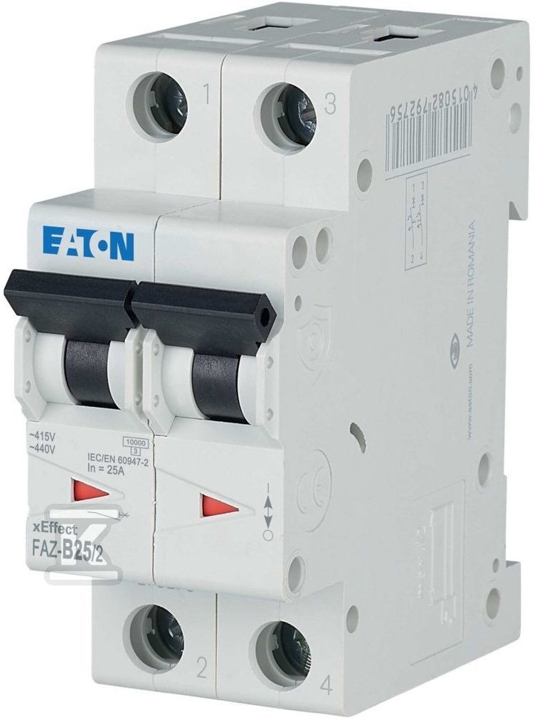 Eaton , Interruttore Differenziale, Moe Faz-B25/2 Interruttore Miniaturizzato 25A - Immagine 2
