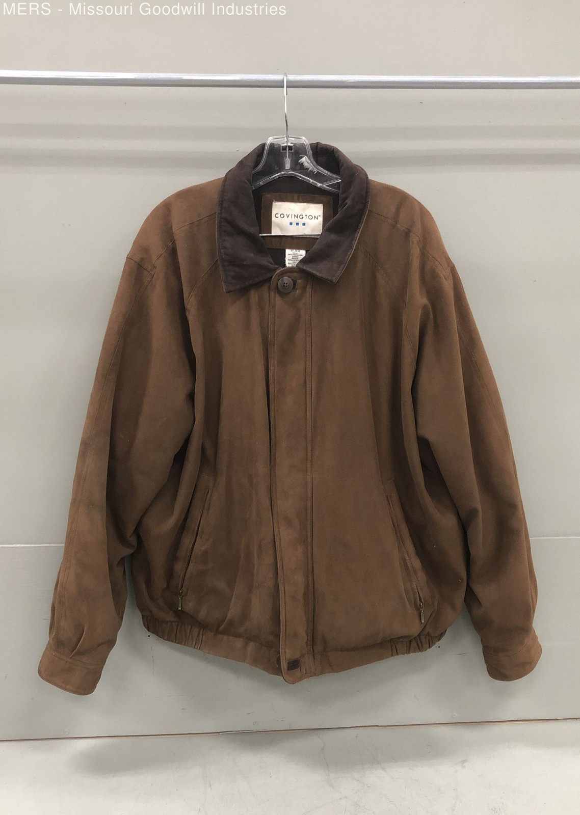 Covington Brown Solid Short Coat Jacket Outerwear… - image 1