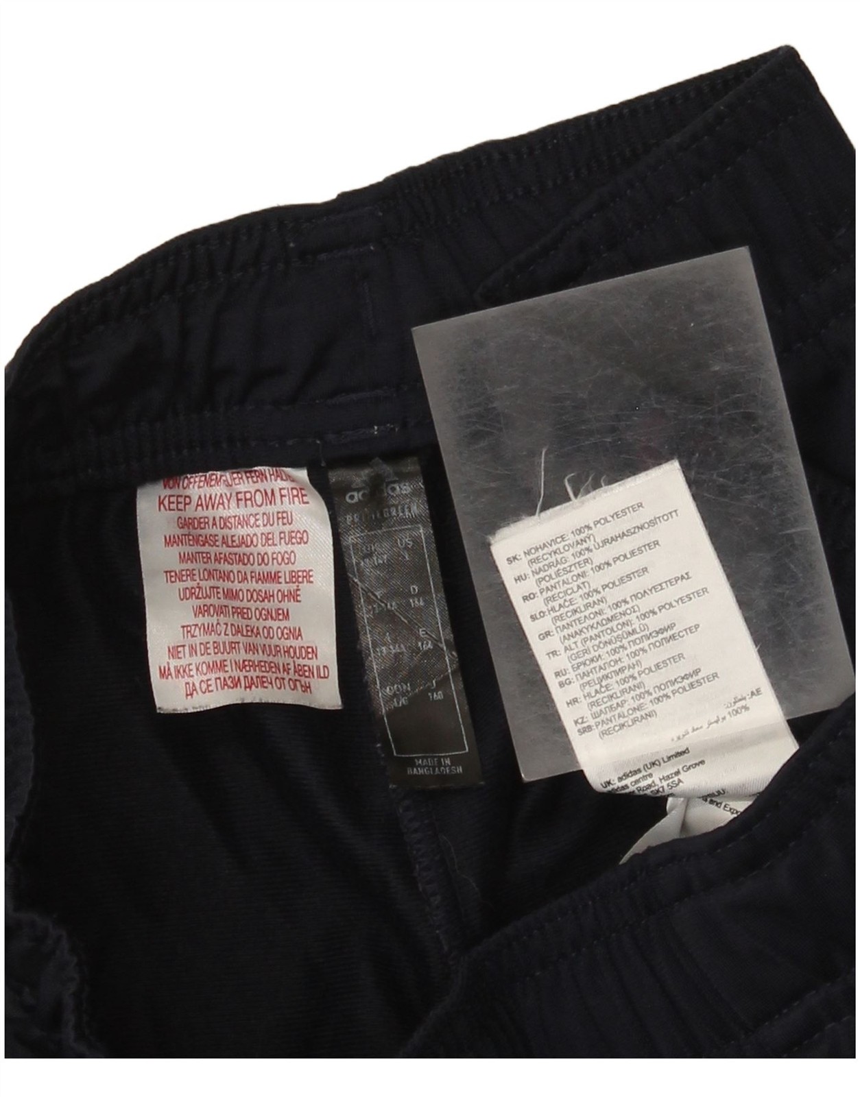 Adidas Girls Tracksuit Trousers Joggers 13-14 Years Navy Blue Polyester CF17 image 4
