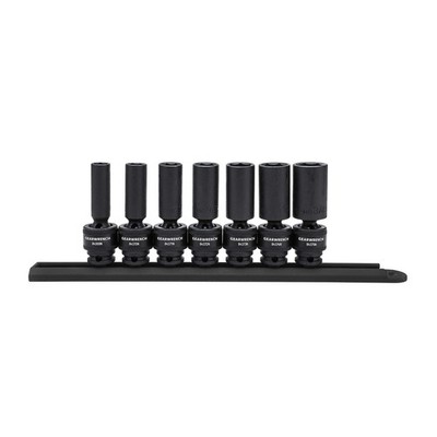 GEARWRENCH 7 Pc. 3/8'' Drive 6 Pt. Deep Universal Impact SAE Socket Set - 84923N