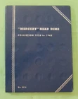 Silver coin collection book:  26 Mercury dimes from 1918-1945, avg circul. cond
