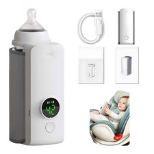 Portable Bottle Warmer for Travel, Fast Heating - Travel Bottle Warmer with B...