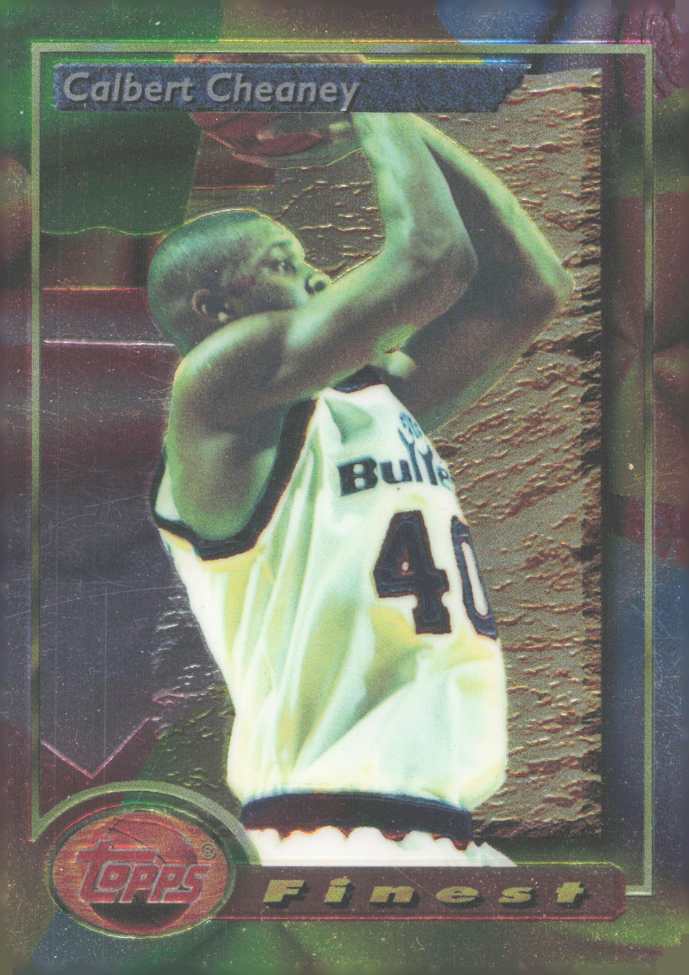 1993-94 Topps Finest - Calbert Cheaney #84 (RC) Bullets
