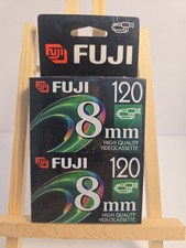 2 Fuji 120 8mm High Quality Video Cassette Tape P6-120 Brand New Sealed