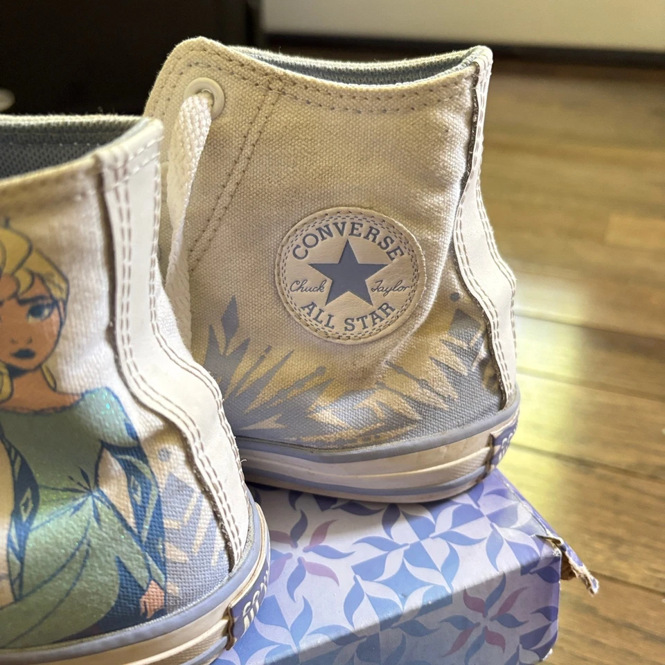 Converse Sneakers Kids Size 3 All Star Disney Frozen Elsa High Top - Image 4 of 4