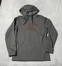 Nike Dri-Fit Therma Fleece Pullover Hoodie Sweatshirt Mens Small Gray BV2755