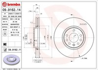 2X Bremsscheibe Vorne Brembo 09916211 FÜR Cadillac Opel Saab Scheibenbremse