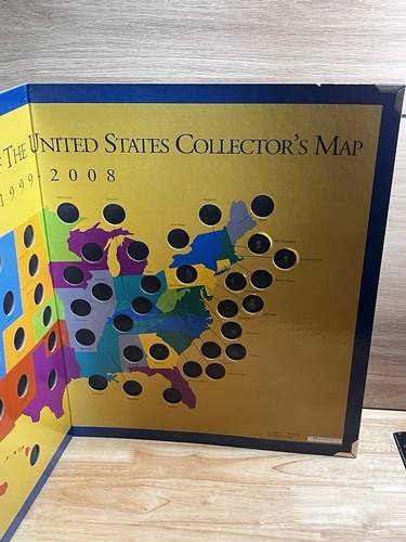First State Quarters Of The United States Collector's Map 1999-2008 No Coins - Picture 4 of 4
