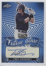 2021 Leaf Metal Draft Future Stars Blue Rainbow 11/35 Trey Sweeney Auto 06ps