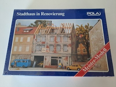 Pola H0 154 Stadthaus in Renovierung NEU in Folie Stadt-Haus patiniert Rarität