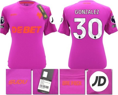BNWT 2024/2025 WOLVES F.C. SUDU THIRD SHIRT GONZALEZ 30 + PATCHES MEDIUM