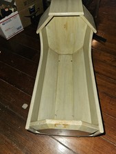 Vintage Wooden Baby Doll Cradle 19" Deepened Bottom