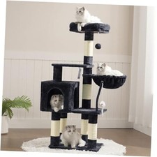 Cat Tree with Toy, Cat Tower Condo for Indoor Cats, Cat 43.3 inch Smoky Gray