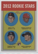 2012 Heritage Chrome Rookie Stars Refractor /563 Brett Pill Adron Chambers 0d0u