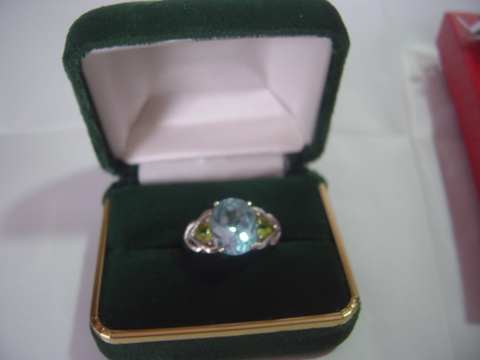 superb Solid Silver chunky Ring-superb swiss blue… - image 3