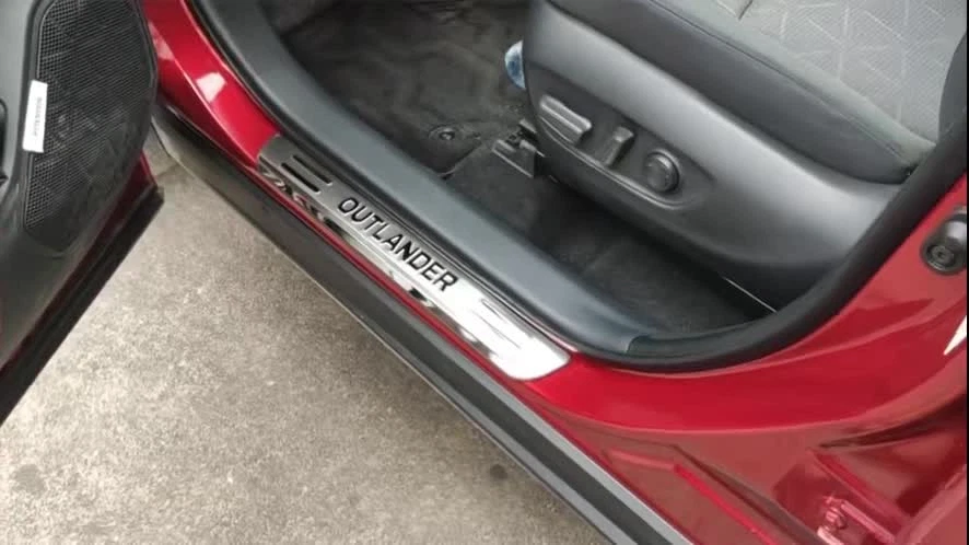 Protector de umbral de puerta para accesorios de coche Mitsubishi Outlander placa rasguño Foto 2 de 4