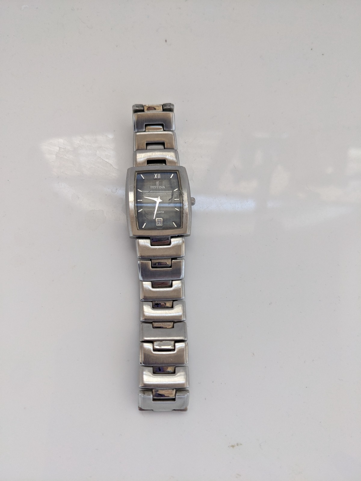 Festina Watch, rectangular case, blue face - image 3