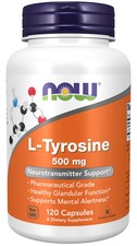 NOW Supplements - L-Tyrosine 500 mg 120 Capsules - 2 Pack