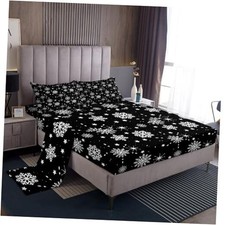 Christmas Bed Sheets Magical Snowflakes Sheet Set for Kids Girls Full Multi 18