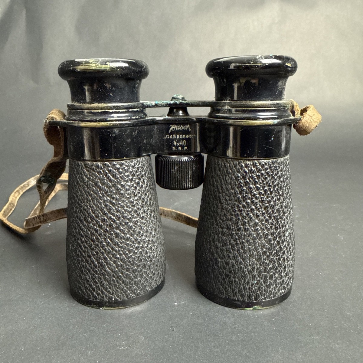 Vintage Busch Camponett Binoculars 4x40 W/ Leather Case DRP Option