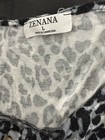 Zenana Women's Leopard Print Sleeveless V-Neck Jumpsuit Elastic Waist L Gray — photo 5