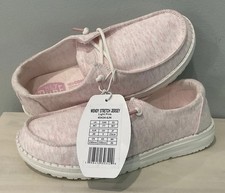 New - Hey Dude Wendy Stretch Jersey Women s Size 7 Shoes Light Pink 45434-6JN