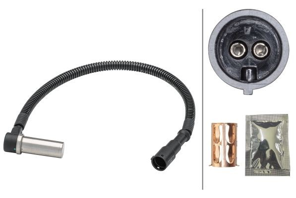 Sensor Raddrehzahl Hinten Hella 6PU 230 048 311 ABS Sensor Raddrehzahlsensor-image