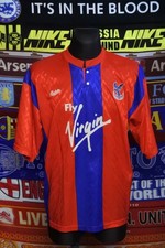 4/5 Crystal Palace adults 42" L 1990 home retro football shirt jersey soccer