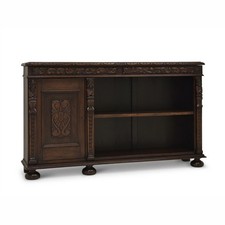 ANTIK! Niedriges Regal restauriert Eiche Gründerzeit Sideboard Regalschrank