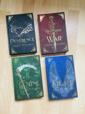 Arcane Society rare limited Laura Thalassa Four Horsemen signed set