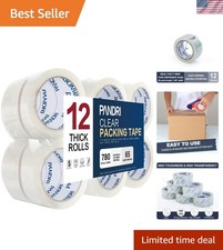 Packing Tape, 12 Rolls Heavy Duty Clear Packaging Tape for Shipping Packaging...