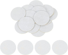 40Pcs Round White Non-Woven Felt Circles, 55mm 2-1/8" Self-Adhesive Felt Pads
