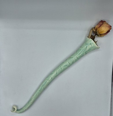 Studio Art Pottery Mint Green Glazed Cone Shaped Wall Pocket Cottage/Granny Core