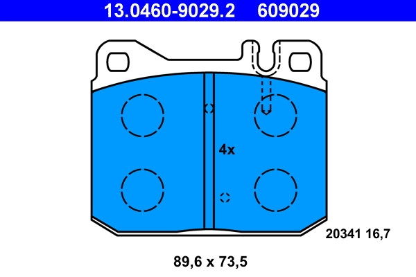 Bremsscheiben-BremsbeläGe-Kit ATE 13.0460-9029.2 MERCEDES-BENZ 000 420 59 20-image