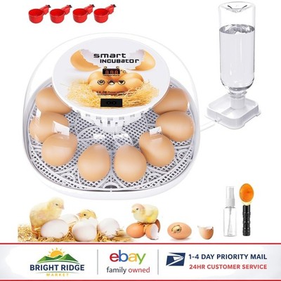 Hatching Eggs Incubator with Clear Lid, Automatic Turning and Temperature Sensor