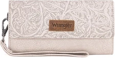Montana West X Wrangler Western Wallets for Women Trifold Wristlet Wallets Large