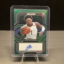 2021-22 Prizm JORDAN BURNS #CP-JBU Rookie AUTO - SAN ANTONIO SPURS GREEN HOLO B