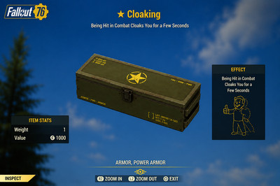PS4 / PS5 - fallout 76 1 star mod cloaking