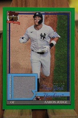 2026 Topps Series Two Aaron Judge '1991' Game Worn Relic GREEN /99!!