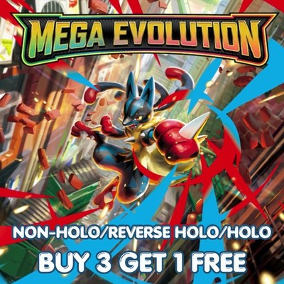 Pokémon Mega Evolution: Pick Your Card – Non-Holo/Reverse Holo/Holo - NM TCG