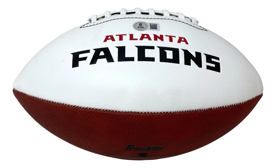 Michael Vick Signed Atlanta Falcons Logo Football BAS - Image 2 of 2