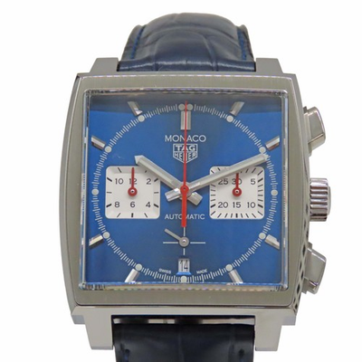 #ad #ad TAG Heuer Monaco CBL2111 39mm SS Blue Dial Automatic Chronograph Box #KN314 $4840.21