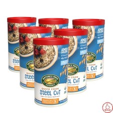 Organic Quick Cook Steel Cut Oatmeal 6pk/144oz: Sugar-Free, Low Sodium, Vegan