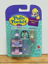 POLLY POCKET - COMB 'N CURL SALON - 1995 - BRAND NEW - NRFP - MATTEL