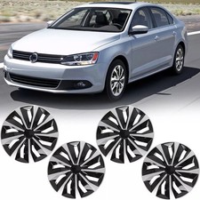 16" Set of 4 Wheel Hubcaps R16 Tire Cover Steel Snap-On For VW Jetta Golf GLI