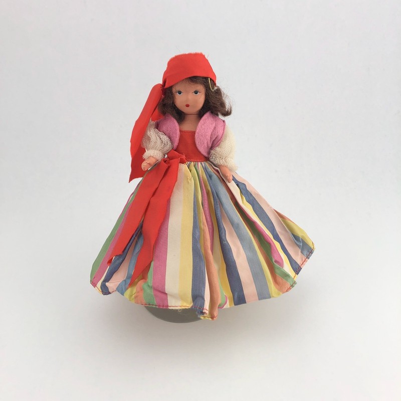 Vintage Nancy Ann Storybook Doll, #306 Fortune Teller, HP 6.5"