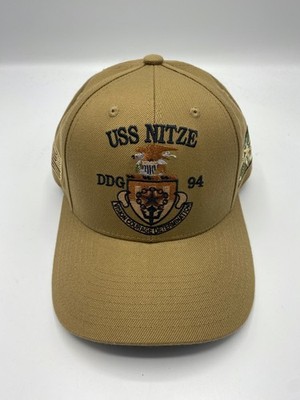 The Corps USS Nitze DDG 94 Logo Beige Baseball Cap Hat One Size